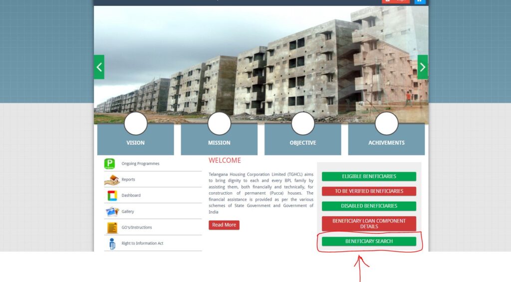 indiramma housing scheme list